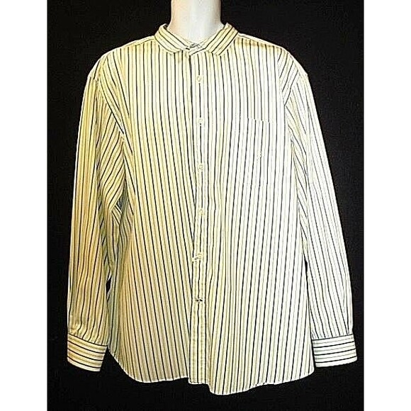 Nautica Shirt Striped Multi Colored Flipped Cuff Button Down Mens Size 2XL - Picture 1 of 8